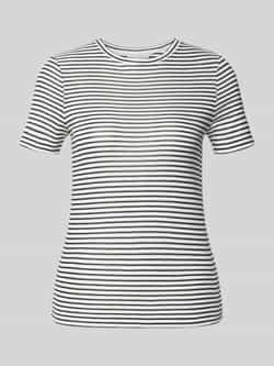 Rich & Royal T-shirt met geribde ronde hals