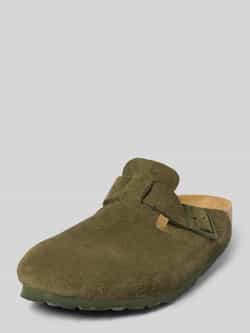 Birkenstock Leren slippers met doornsluiting model 'BOSTON'