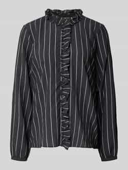 MOS MOSH Blouse van viscosemix met ruches model 'Billy'