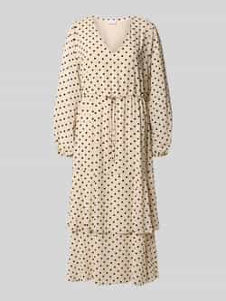 Comma Midi-jurk met V-hals