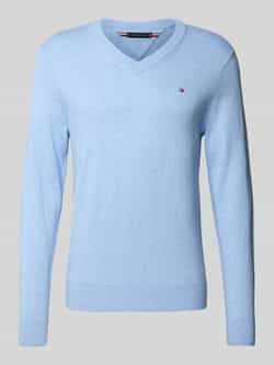 Tommy Hilfiger Regular fit pullover van een mix van katoen en kasjmier