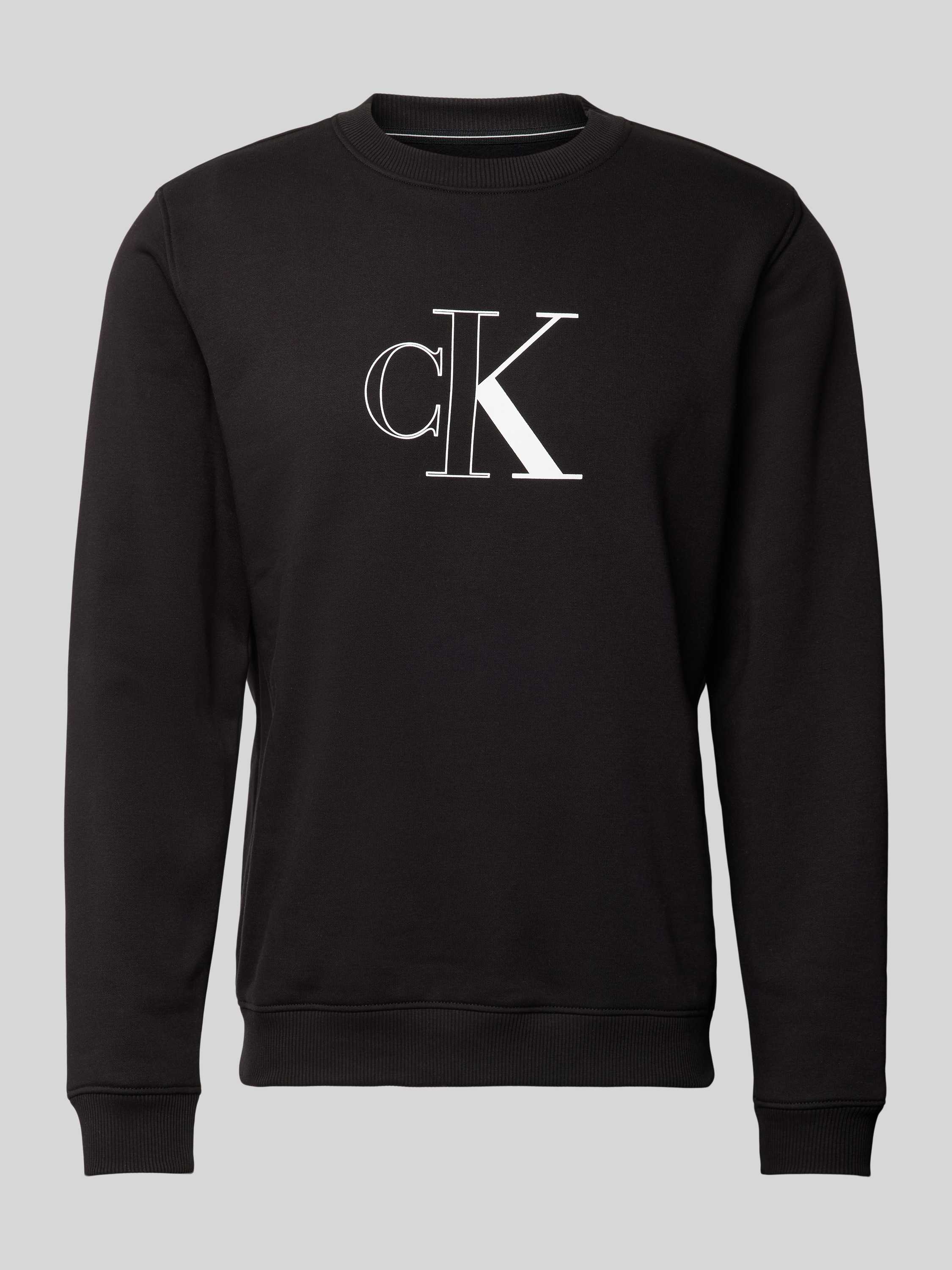 Calvin Klein Jeans Sweatshirt met labelprint model 'OUTLINE'