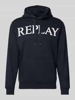 Replay Hoodie met labelprint