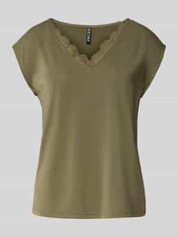 Pieces Loose fit T-shirt met kant model 'KAMALA'