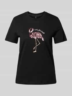 Only Regular fit T-shirt met pailletten model 'KITA'