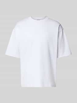 JAKE*S STUDIO MEN T-shirt met geribde ronde hals