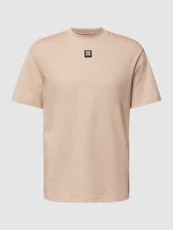 Hugo Boss Zachte Beige T-shirt met Verstoord Logo Beige Heren