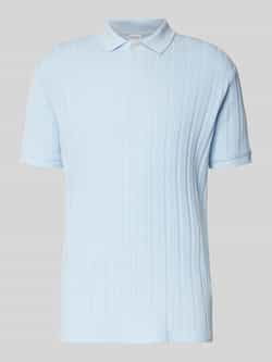 Selected Homme Slim fit poloshirt met structuurmotief model 'JADEN'