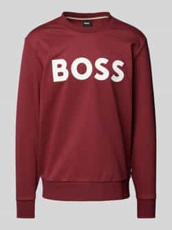 Boss Sweatshirt met labelprint model 'Soleri'