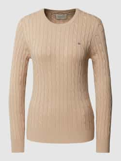 Gant Gebreide pullover met kabelpatroon