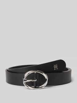 Tommy Hilfiger Leren riem met ovale gesp