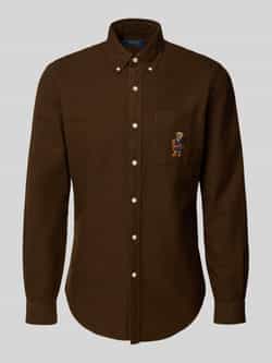Polo Ralph Lauren Custom slim fit vrijetijdsoverhemd met motiefstitching