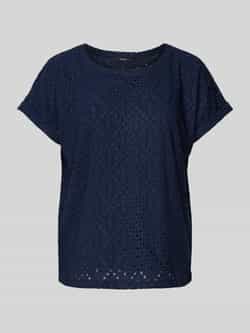 Vero Moda Relaxed fit T-shirt met broderie anglaise model 'TASSA'