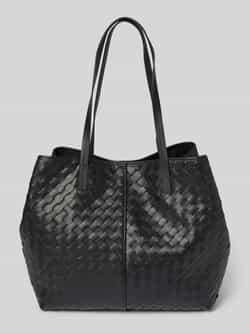 Marc O'Polo Shopper van gevlochten rundleer