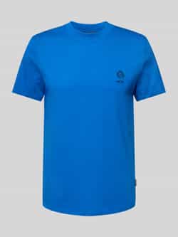 Blend T-shirt met motief- en statementstitching model 'JANUS'
