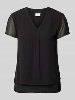 S.Oliver BLACK LABEL Shirtblouse in dubbel-laag-look en met v-halslijn