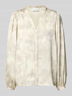 NEO NOIR Blouse met ballonmouwen en serafinohals