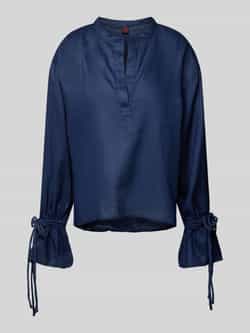 Stefanel Blouse van ramie in effen design