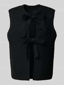 Pieces Mouwloos vest met strik model 'SILLY'