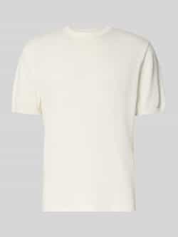 Christian Berg Men T-shirt met geribde ronde hals
