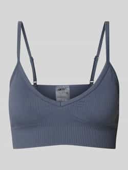 AIMN Bustier in riblook model 'Ribbed Seamless Deep Cut'