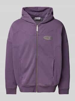 REVIEW Oversized sweatjack met labelstitching model 'ODYSSEY'