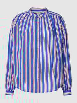 Emily Van den Bergh Gestreepte Oversized Blouse Knoopsluiting Ronde Hals Multicolor Dames