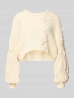 Noisy May Korte gebreide pullover met ribboorden model 'LOES'