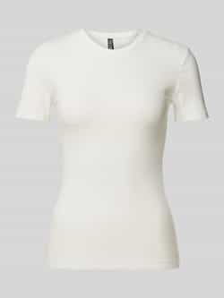 Pieces Slim fit T-shirt van katoenmix model 'RUKA'