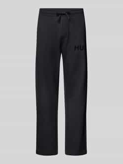 HUGO Straight leg sweatpants met labelprint model 'Dumrulo'