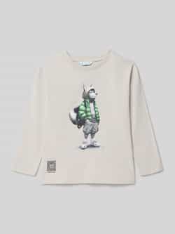 Mayoral Regular fit shirt met lange mouwen en motiefprint