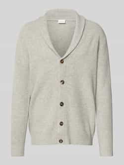 Profuomo Wollen cardigan met sjaalkraag