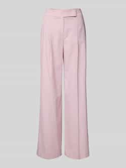 LUISA CERANO Wide leg bandplooibroek met steekzakken