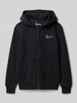 Karl Kani Regular fit sweatjack van katoenmix met ritssluiting