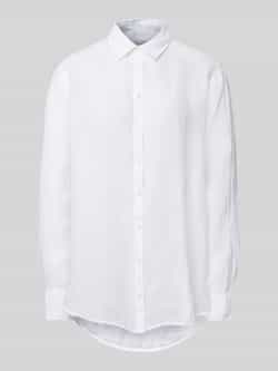 0039 italy Regular fit overhemdblouse van linnen met doorknoopsluiting