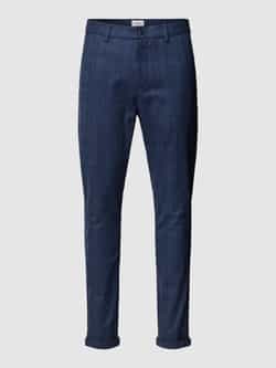 Lindbergh Broek met fijn ruitmotief model 'Superflex'