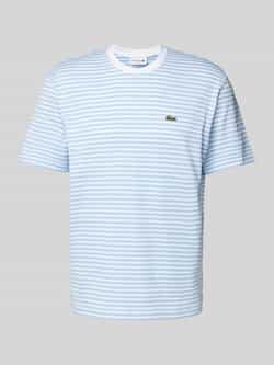Lacoste T-shirt Striped Heavy Cotton T-Shirt White Blue