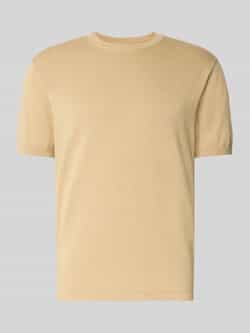 Christian Berg Men T-shirt met geribde ronde hals
