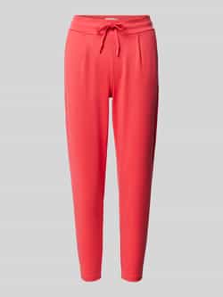Ichi Slim fit bandplooibroek met verkort model 'KATE'