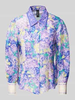 Marc Cain Relaxed fit linnen blouse met ballonmouwen