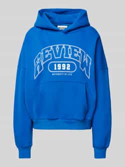 Review Hoodie met labelprint