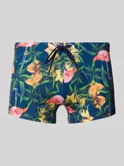 HOM Zwembroek met all-over bloemenmotief model 'FLAMINGO'