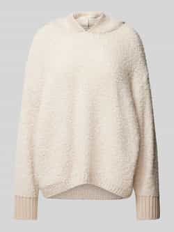 MARC O POLO Loose fit bouclé hoodie van zachte scheerwolmix