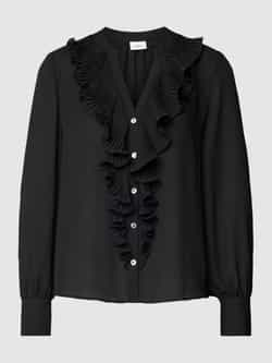 S.Oliver BLACK LABEL blouse met ruches zwart