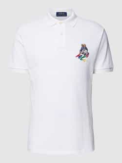 Polo Ralph Lauren Beerprint poloshirt met korte mouwen White Heren