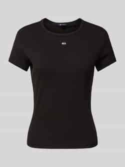 TOMMY JEANS T-shirt Slim Essential Rib Shirt Rippshirt Rundhalsshirt
