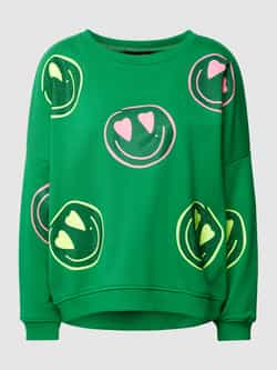 miss goodlife Sweatshirt met motiefprints model 'Heartface'