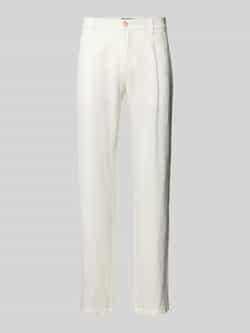 Marc O'Polo Tapered linnen broek met bandplooi model 'OSBY JOGGER'