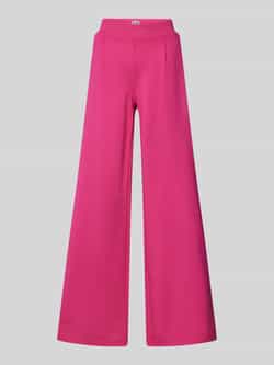 Ichi Wide leg stoffen broek met elastische band model 'KATE'