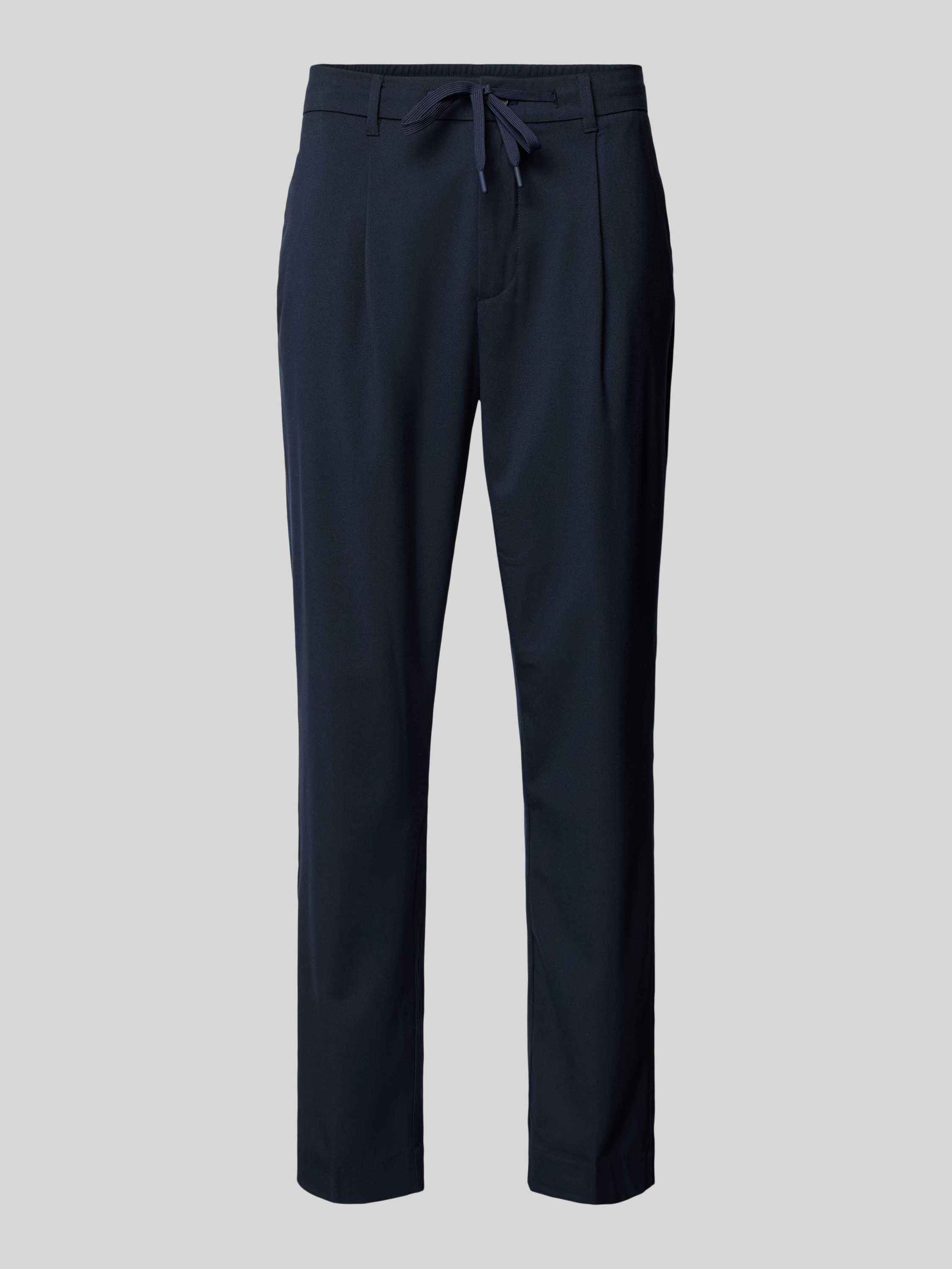 Selected Homme Tapered fit stoffen broek met bandplooien model 'LEROY'